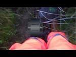 Hi vis orange Boilersuit in the ditch